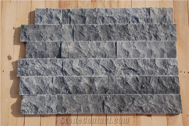 Free Length Splitface Black Marble, Dark Blue, Grey Marble Ledge Stone