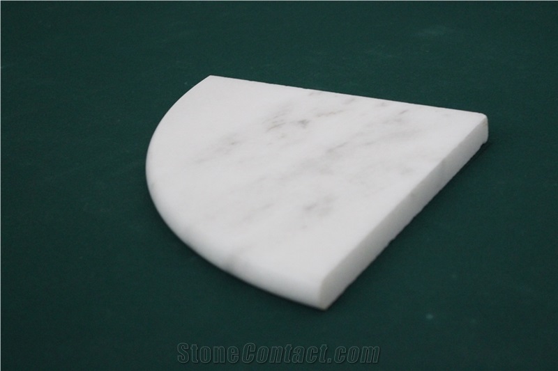 Mugla White Marble Shower Soap Dish Corner