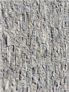 Silver Travertine Z Panel, Split Face Panel, 7x21