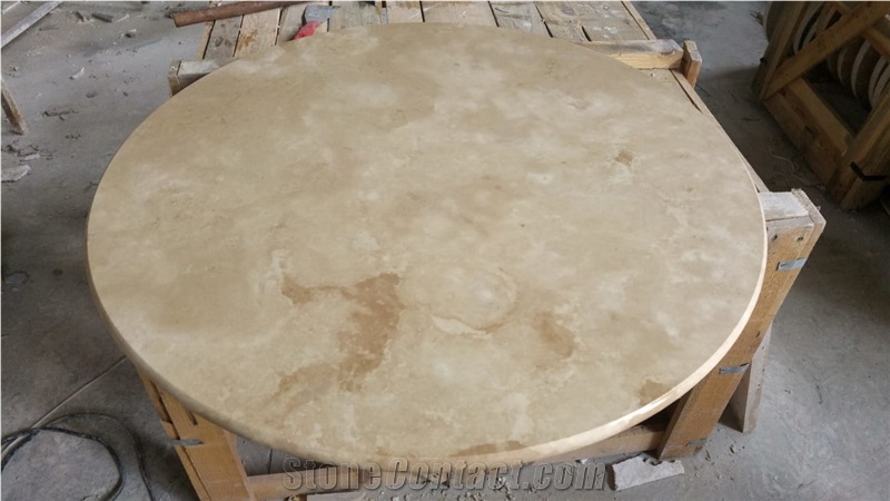 Travertine Table Top, Classic Travertine Table Top