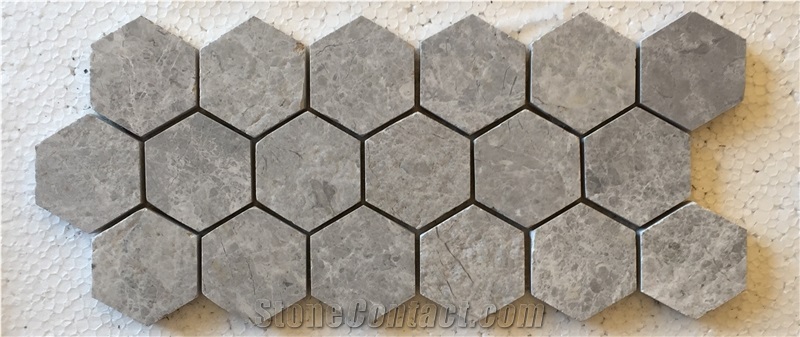 Tundra Grey Hexagon Mosaic
