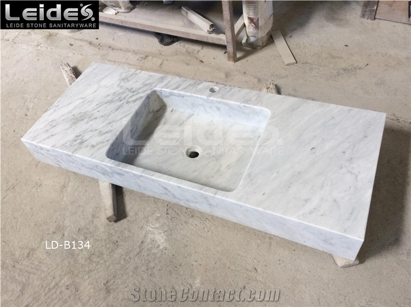 Custom Make Bianco Carrara Marble Basin Sink