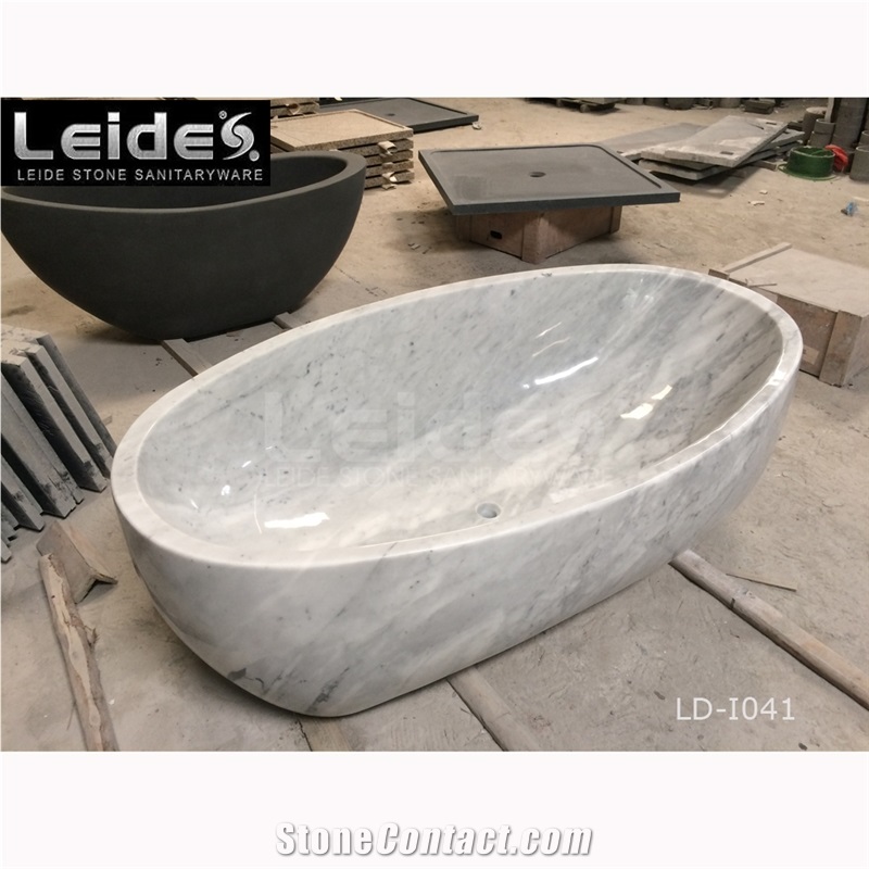 White Marble Bathtub Carrara Bathtub Ld-I041