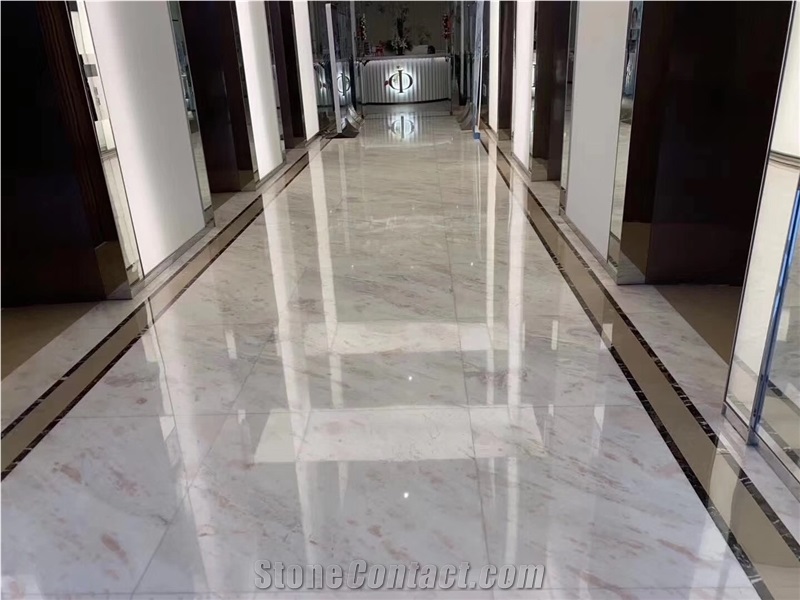 Luxury Stone White with Pink Vein Marble Wall Tile