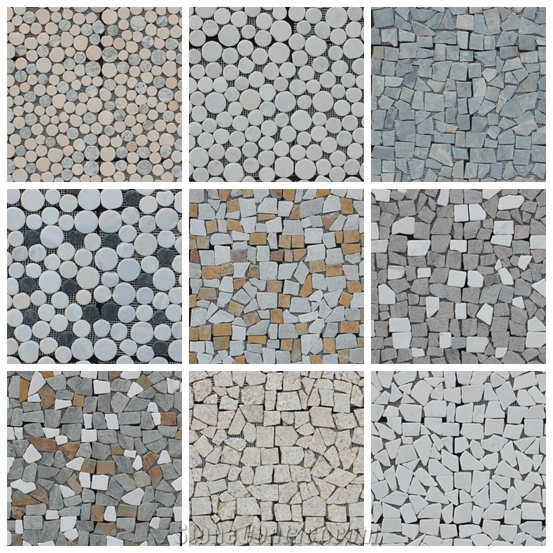 Quartz Slate Granite Marble Mosaic Wall Floor