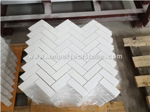 Bianco Carrara Mosaic Marble Flooring Tile