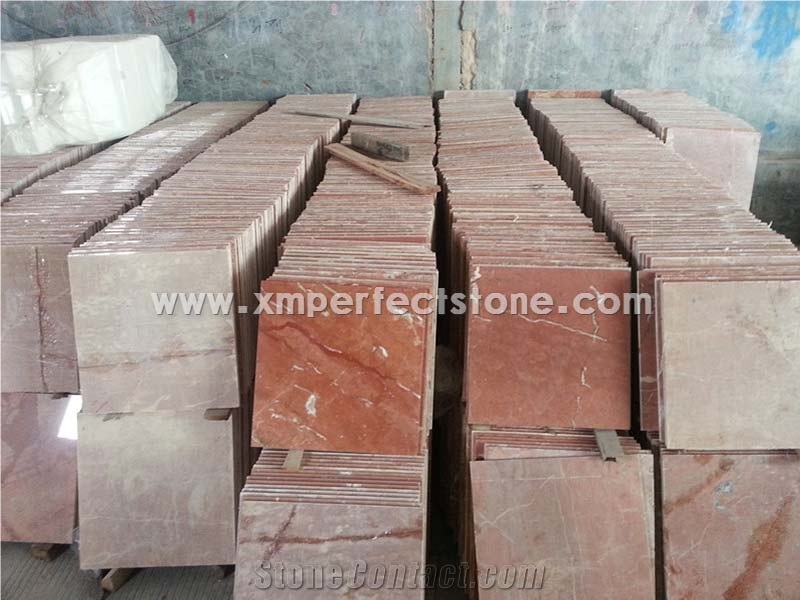 Coral Red Marble Flooring Tiles