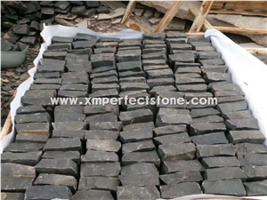 Zhangpu Black Basalt Cobbles Cube Stone