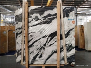 China Panda White Marble with Black Veins