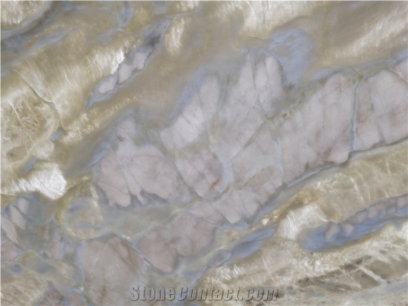 Translucent River Bule Marble for Wall Application