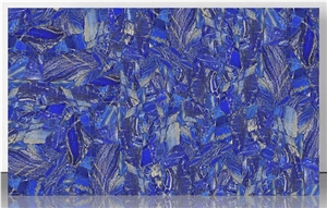 Blue Color Gemstone Lapis Lazuli Semiprecious Slab