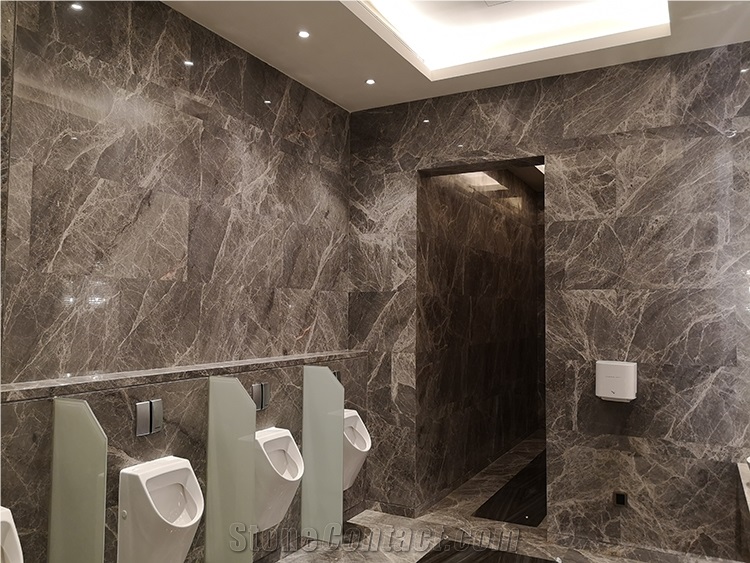 Bathroom Tiles Slab Italy Silver Dark Grey Marble