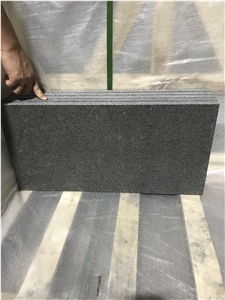 China New G684 Black Basalt Flamed Floor Tiles