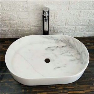 Bianco Carrara White Marble Sink,Stone Basins