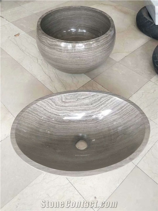 Grey Wooden Marble Sinks,Grey Marble Basins