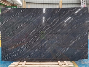 Ancient Wooden Black Marble Slabs