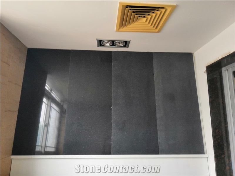 Absolute Black Granite for Wall Application