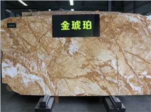 Amber Gold Marble Slabs&Tiles Cut-To-Size