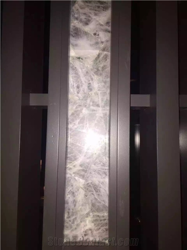 Backlit White Crystal Gemstone Wall Tiles