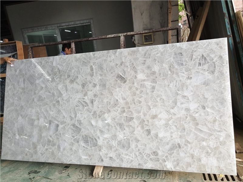 Best Price White Crystal Semiprecious Stone Slabs