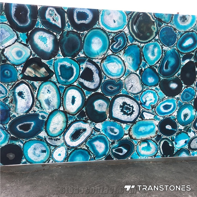 Blue Customized Counter Agate Onyx for Home Walls