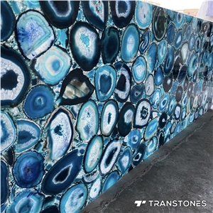 Blue Customized Counter Agate Onyx for Home Walls