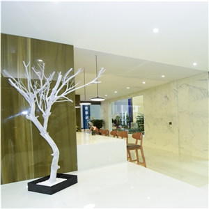 Calacatta White Marble Nano Glass Walling Tiles