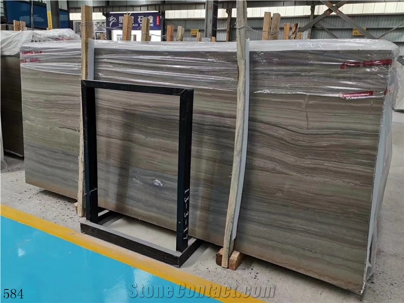 China Coffee Grain Marble Slab Wall Tiles