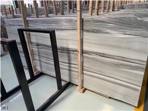 China Crystal Wood Marble Slab Tile