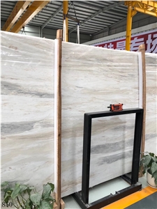 China Eurasian White Wood Marble Slab Wall Tiles