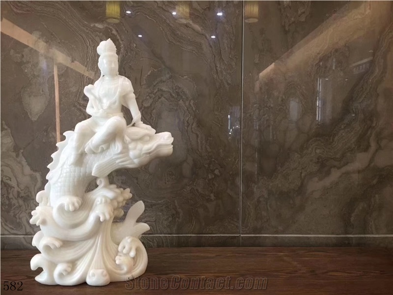 China Fantasy Coffee Marble Slab Wall Floor Tiles