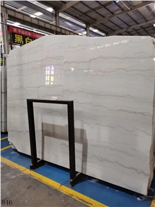 China Guangxi White Marble Slab Wall Floor Tiles