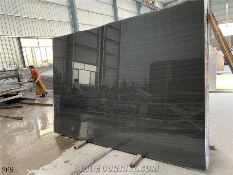 China Magic Black Marble Slab Wall Floor Tiles Use