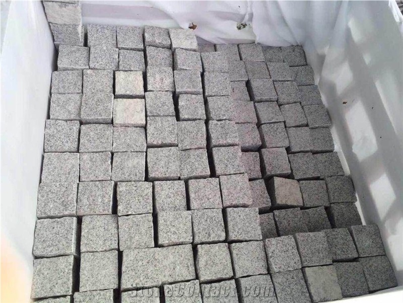 China New G603 Light Grey Granite Cube Stone Paver