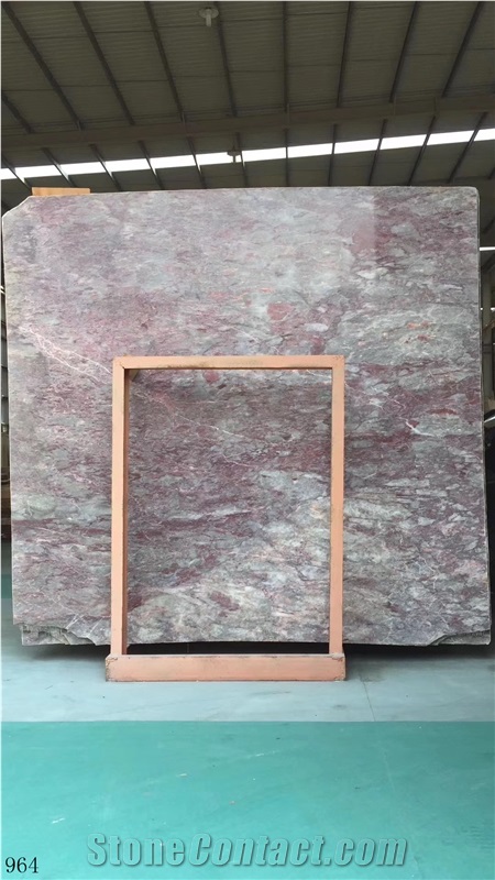 China Purple Rose Marble Slab Tiles