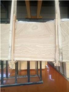 China Wood Grain Beige Marble Slab Wall Floor Tile
