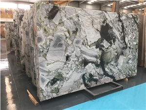 Cold Jade Polished Marble Slabs for Wall Cladding