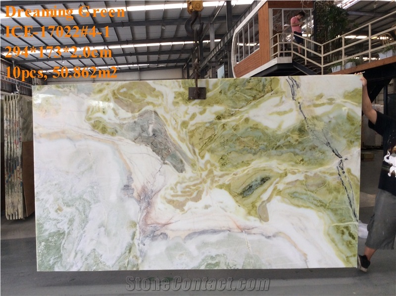 Dreaming Green Chinese Popular Marble Slabs