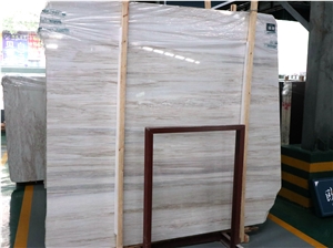 Eurasian Wood Grain White Wood Marble Classic Slab