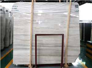 Eurasian Wood Grain White Wood Marble Classic Slab