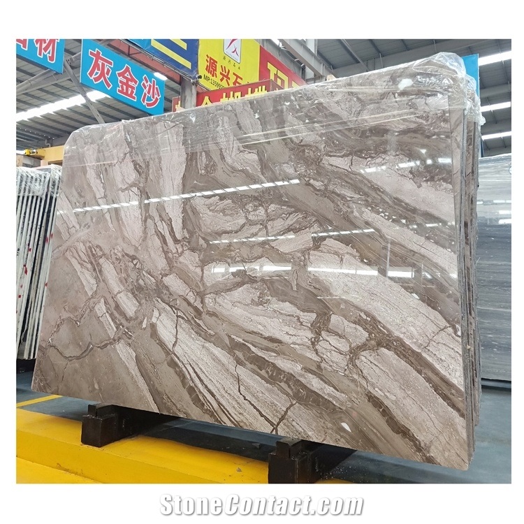 Fantasy Brown Marble Slab for Project Decor