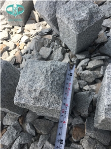 G633 Grey Granite Cobble Cube Stone