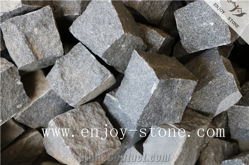 G654 Granite,Cube Stone,Flamed Road Paver