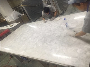 High Polished White Crystal Gemstone Stone Slabs