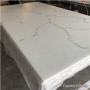 Honed Surface Translucent Stone for Front Desk