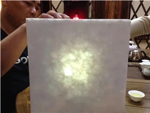 Ice White Marble Tile Polished Stone Translucent
