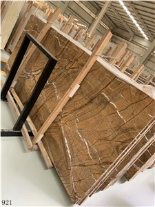 India Rainforest Brown Marble Slab Wall Floor Tile