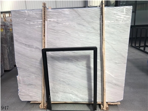 Indonesia Crystal Wood White Marble Slab Tiles Use