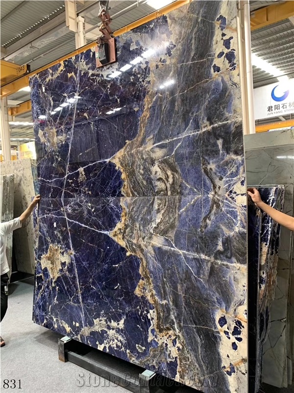 Iran Blue Lotus Crystal Marble Slab Walling Tile