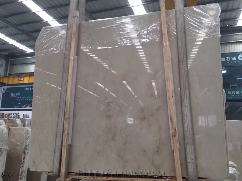 Iran Shayan Beige Marble Slab Wall Floor Tiles Use